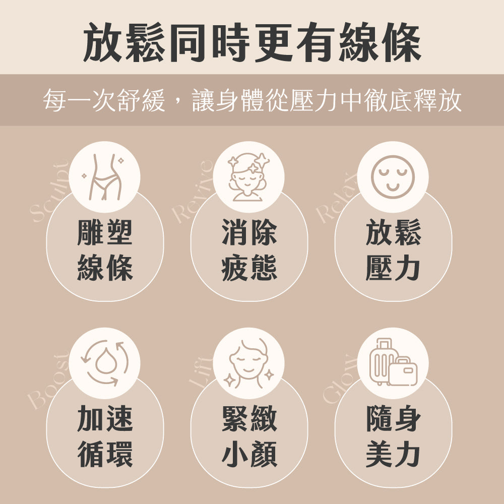 HOSE舒顏刮痧板(鋅合金材質，超輕量92g)